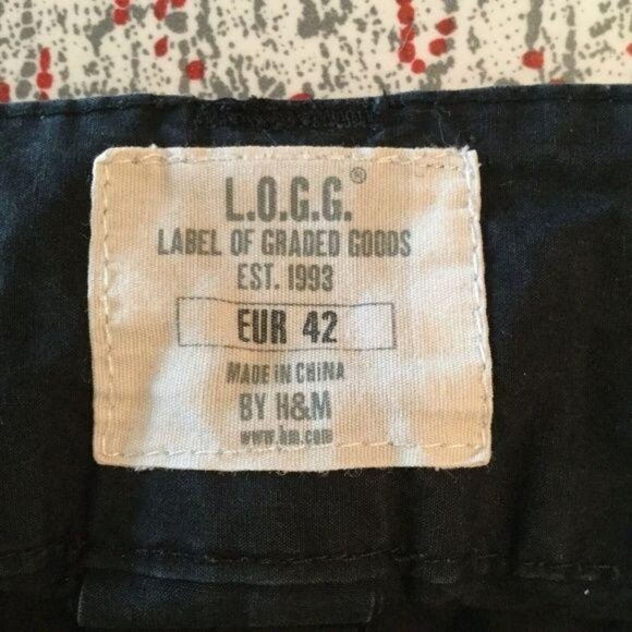 L.O.G.G. by H&M Size EUR 42 US 10 Black Khaki Pockets Straight Pencil Skirt - Picture 3 of 4